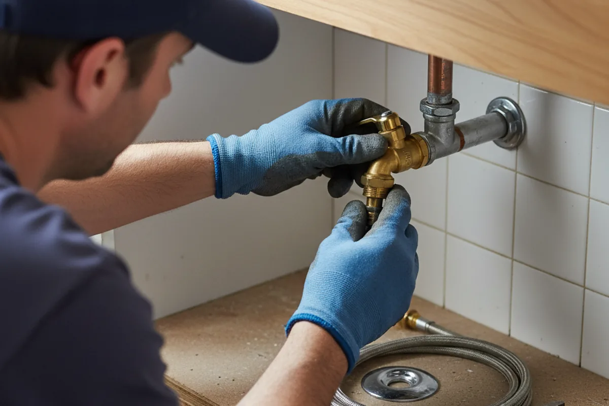 Shutoff valve and fitting work during Emergency Plumbing in Webb City